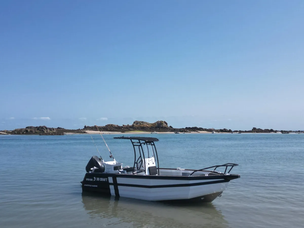 3D Tender Norden 600 Open: Vissersboot afgemeerd bij kust