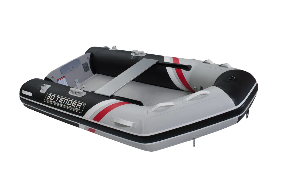 3D Tender V-Shape 160: Opblaasboot met roeispaan aan boord