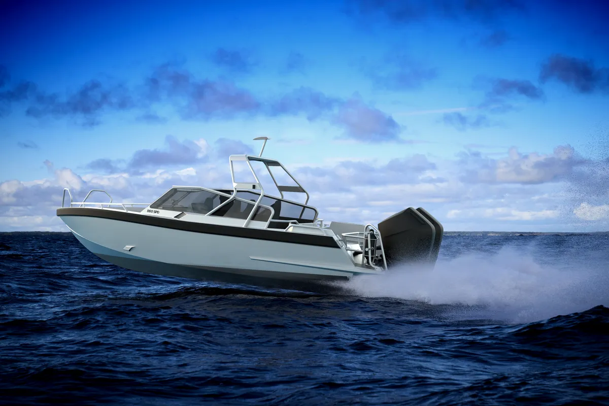 Anytec 860 SPD: Speedboot varend op zee