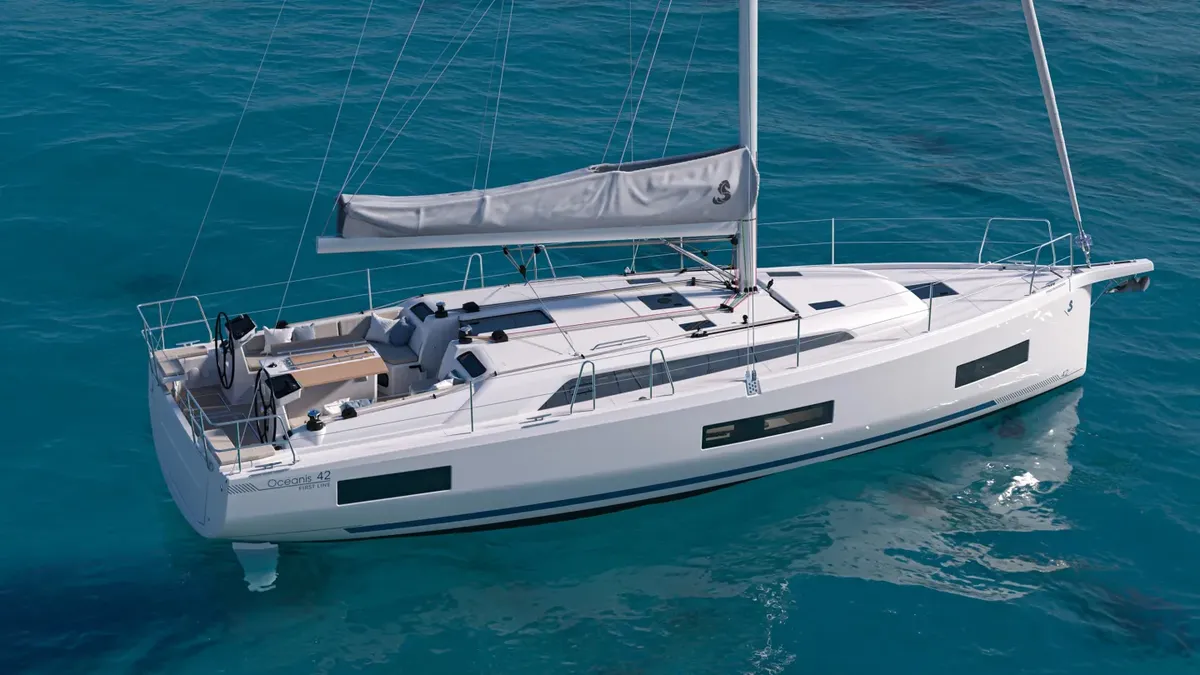 Beneteau Oceanis 42: Zeilboot varend op zee