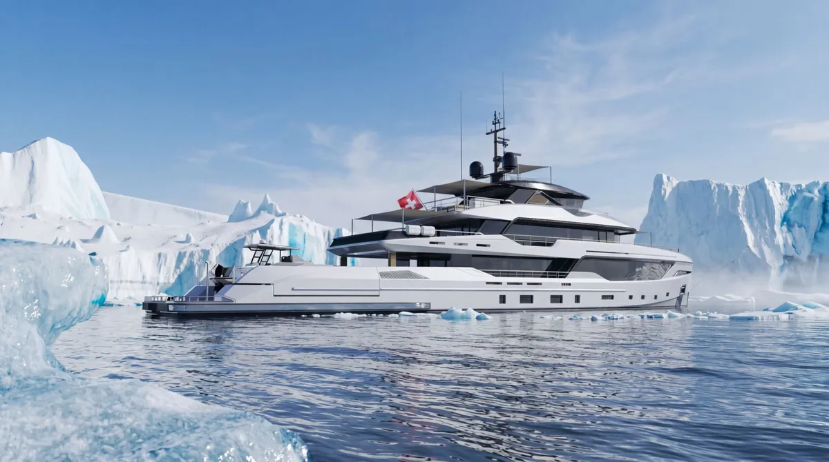 Bering Yachts B165: Jacht tussen ijsbergen op zee