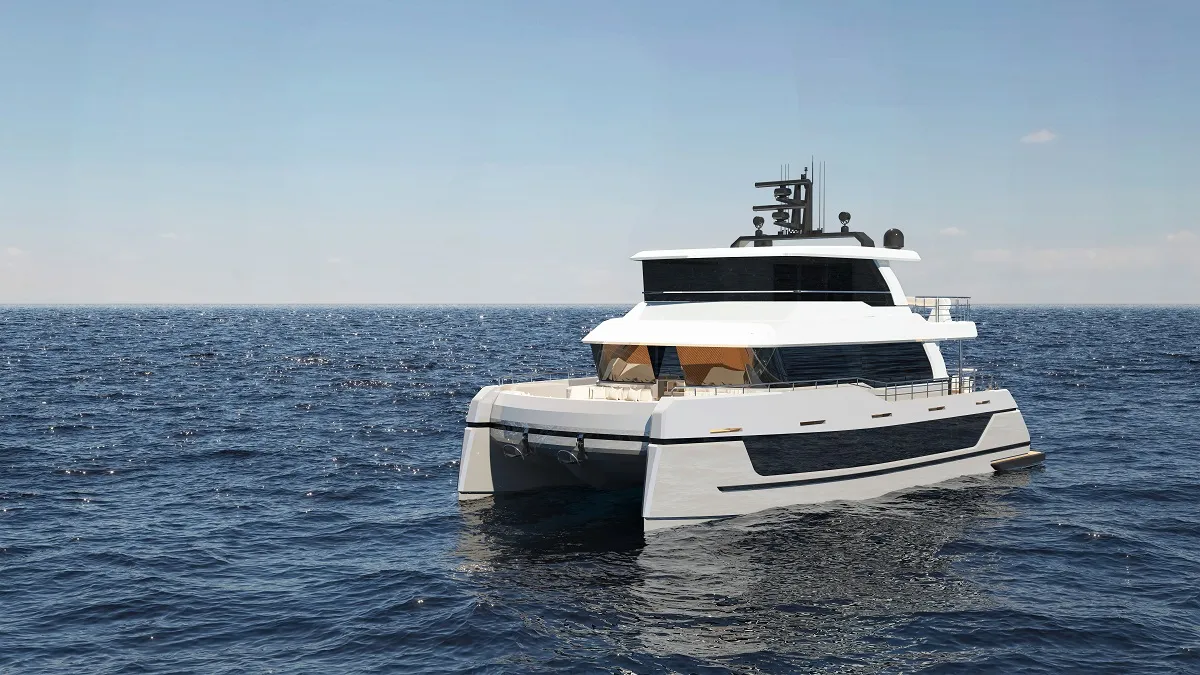 Bering Yachts BC70: Catamaran varend op zee