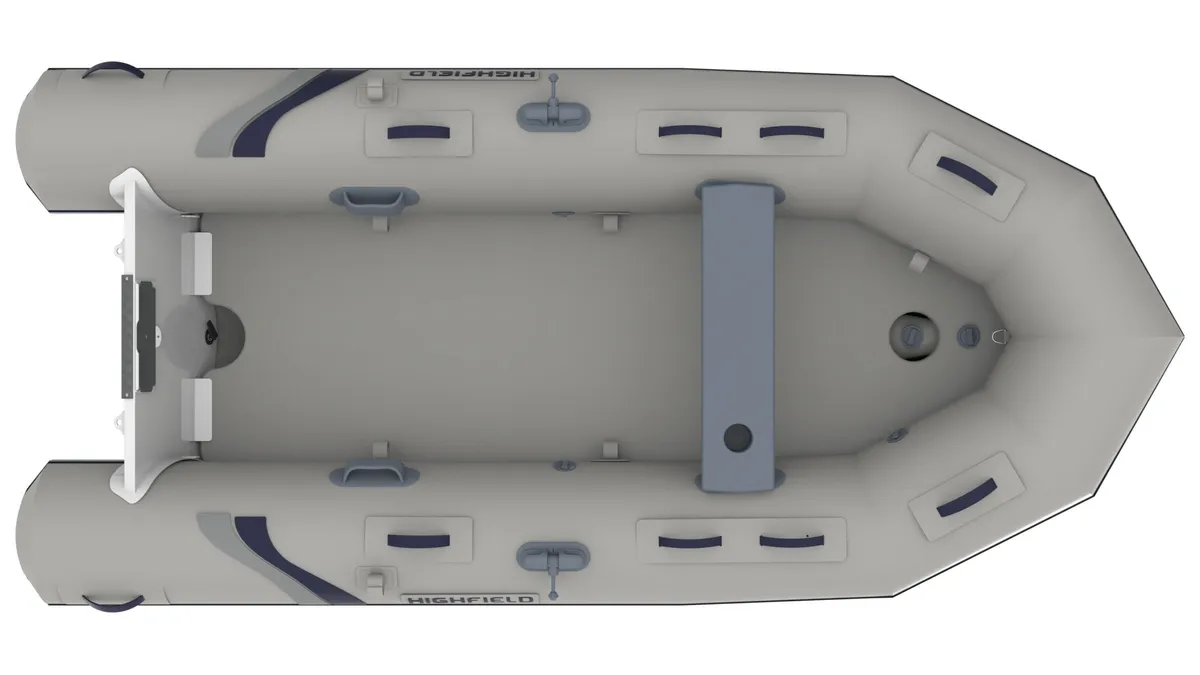 Highfield Boats Roll Up 320: Opblaasboot van bovenaf gezien