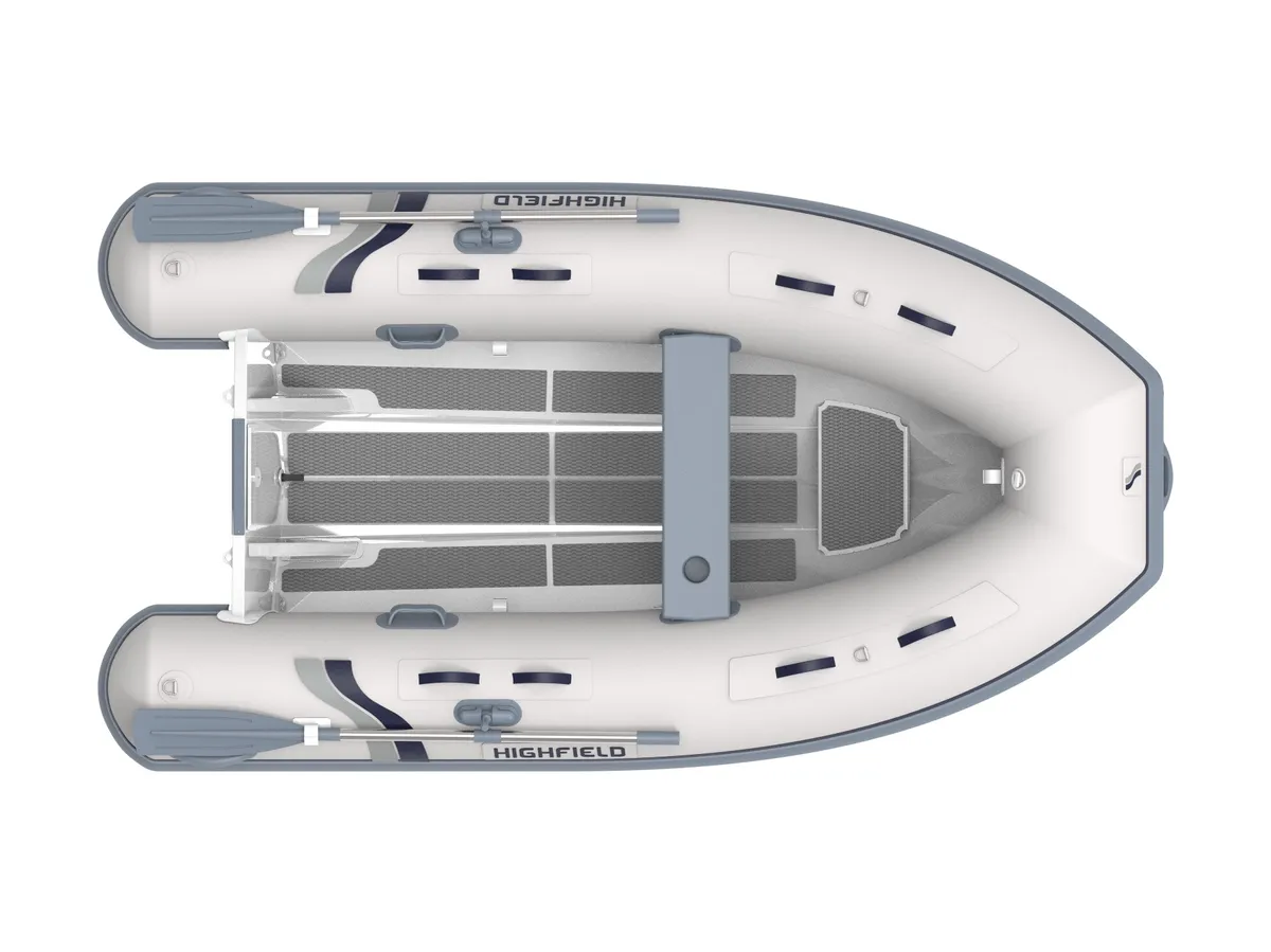 Highfield Boats Ultralite 310: Opblaasboot van bovenaf gezien