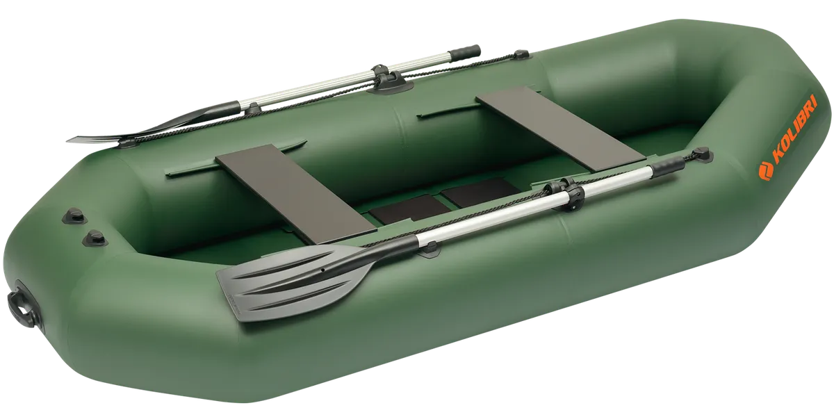 Kolibri K-290T: Opblaasboot met peddel op wit