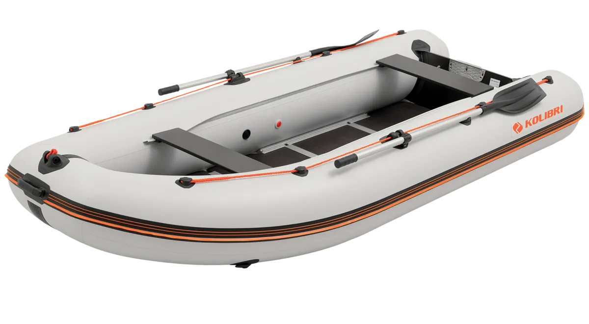 Kolibri KM-360DSL: Opblaasboot met peddel en motor