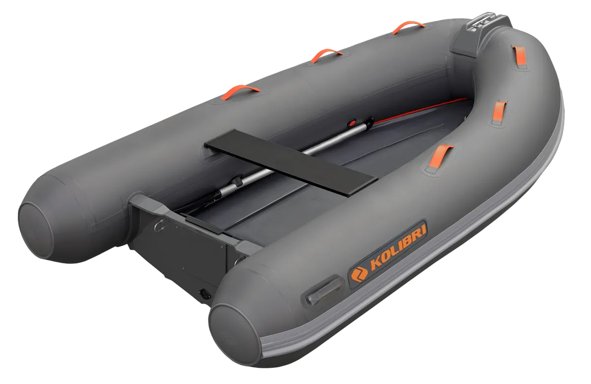 Kolibri W290LT: Opblaasboot met buitenboordmotor steun
