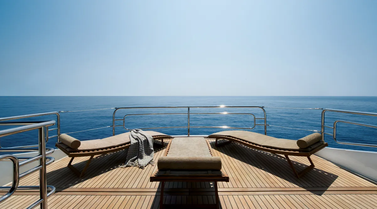 Monte Carlo Yachts MCY 86: Voordek met ligbedden en zeezicht