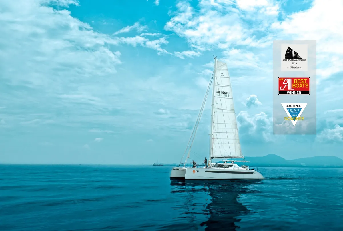 Seawind Catamarans 1600: Zeilboot varend op zee
