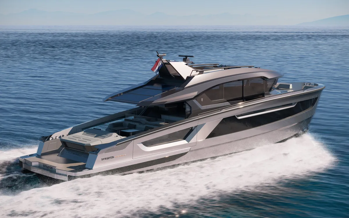 Stratos Yacht Dutch Built 75: Boot varend op zee
