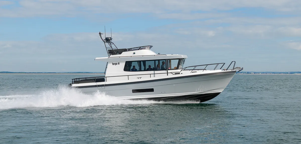 Targa 41: Boot varend op zee
