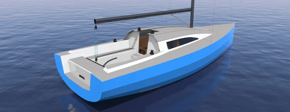 Waarschip 10 LD: Zeilboot rendering op water